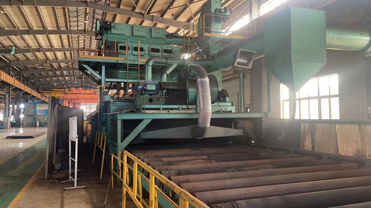 5米寬不鏽鋼闆專用卧式抛丸機