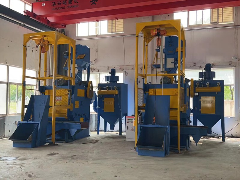 Q3220自動上下料抛丸機、帶振動篩分出料機